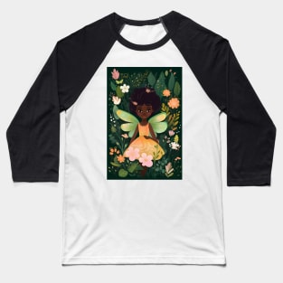 Cute Fairy in the Floral Garden2 Baseball T-Shirt